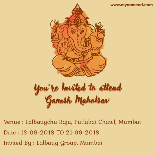 Invitation Card for Ganesh Chaturthi Design 2