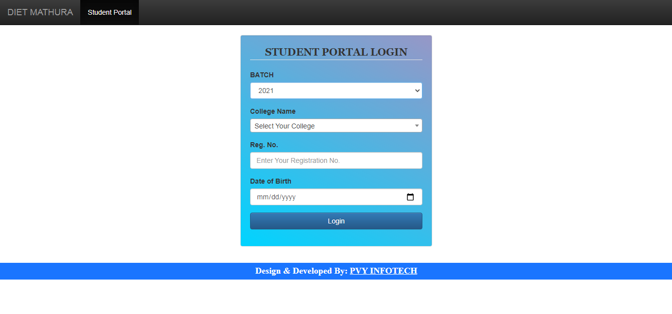 DIET Mathura Student Portal