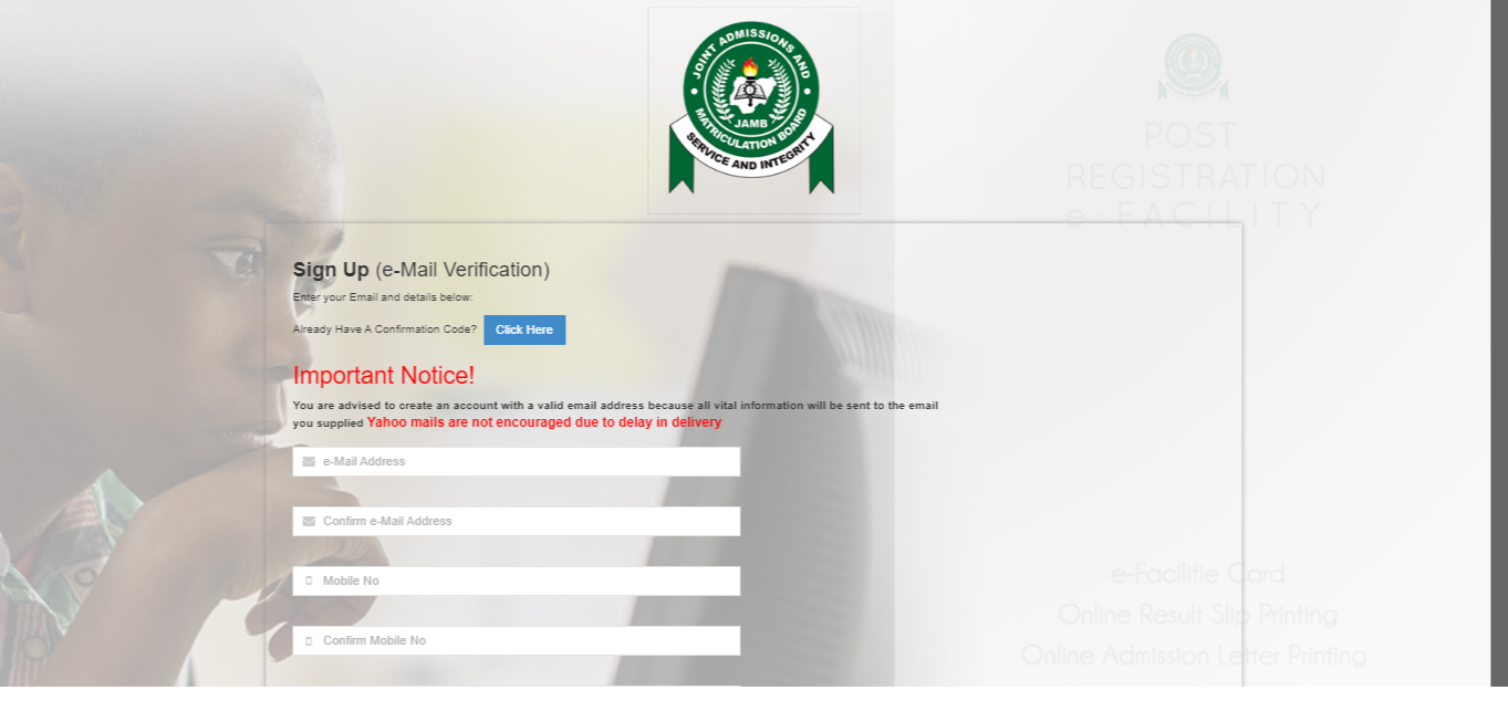 Jamb Registration Portal