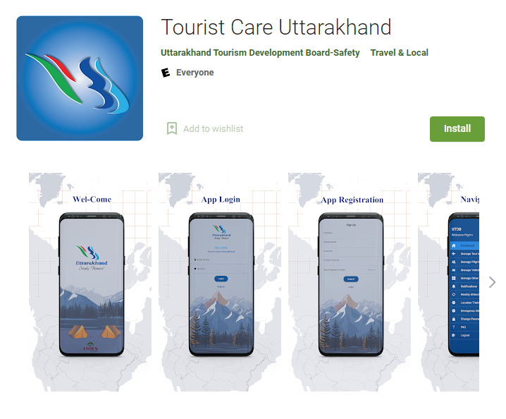 Tourist care Uttarakhand app