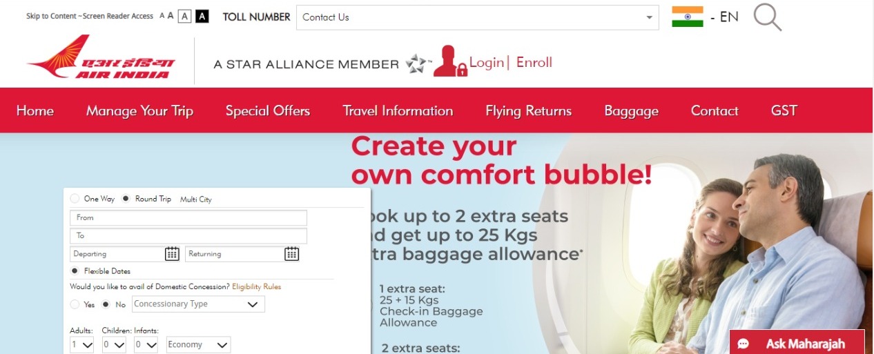 Air India Web Check-In