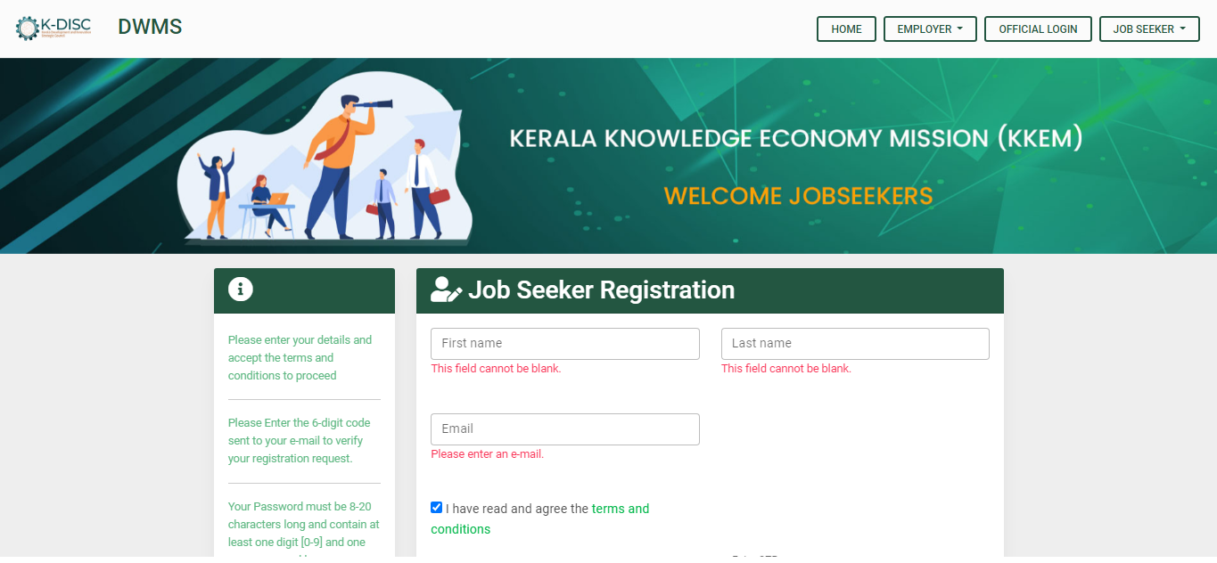 knowledgemission.kerala.gov.in Registration
